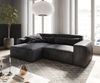Ecksofa Sirpio 230x155 cm Lederimitat Vintage Anthrazit Recamiere variabel Bild 1