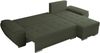 Universelles Ecksofa mit Schlaffunktion, Bettkasten und losen Kissen, gesteppte Sitzfläche - UMBRIA - Grün Boucle Bild 5