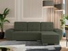 Universelles Ecksofa mit Schlaffunktion, Bettkasten und losen Kissen, gesteppte Sitzfläche - UMBRIA - Grün Boucle Bild 3
