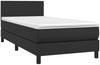 vidaXL Boxspringbett mit Matratze & LED Schwarz 100x200 cm Kunstleder 3134087 Bild 3