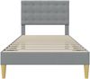 vidaXL Bettrahmen mit Kopfteil Hellgrau 90 x 190 cm Stoff 42027761 Bild 4
