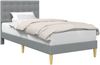 vidaXL Bettrahmen mit Kopfteil Hellgrau 90 x 190 cm Stoff 42027761 Bild 2