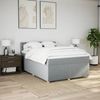 vidaXL Boxspringbett mit Matratze Hellgrau 140x200 cm Stoff 3289017 Bild 4