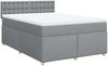 vidaXL Boxspringbett mit Matratze Hellgrau 140x200 cm Stoff 3289017 Bild 3