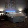 vidaXL Boxspringbett mit Matratze Hellgrau 140x200 cm Stoff 3289017 Bild 5