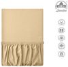 leevitex® Spannbettlaken, Premium 170g/m², Gummizug: rundum, schwer und dick, 100% Jersey-Baumwolle, Düne / Sand, 140 x 200 - 160 x 220 cm Bild 2
