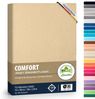 leevitex® Spannbettlaken, Premium 170g/m², Gummizug: rundum, schwer und dick, 100% Jersey-Baumwolle, Düne / Sand, 140 x 200 - 160 x 220 cm Bild 4
