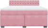 vidaXL Boxspringbett mit Matratze Rosa 180x200 cm Samt 3286395 Bild 4