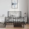 vidaXL Bettgestell mit Kopf- und Fußteil Metall Schwarz 100x200 cm 374450 Bild 3
