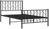 vidaXL Bettgestell mit Kopf- und Fußteil Metall Schwarz 100x200 cm 374450 Bild 4