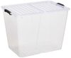 plast team Aufbewahrungsbox HOME BOX FLEX 65 Liter Box mit faltbarem Deckel Material Box: aus recyceltem PP - 1 Stück (23040800) Bild 1