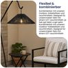 Star Rattan-Lampenschirm „Vide“ (Ø 58 cm), Für den Außenbereich - wetterfest und dekorativ in Schwarz, Kombinierbar mit E27-Outdoor-Kabelsets, Schutzart IP44 Bild 5