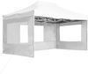 vidaXL Profi-Partyzelt Faltbar mit Wänden Aluminium 4,5×3m Weiß 45500 Bild 2