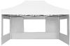 vidaXL Profi-Partyzelt Faltbar mit Wänden Aluminium 4,5×3m Weiß 45500 Bild 4