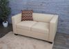 2er Sofa Couch Loungesofa Lille ~ Kunstleder, creme Bild 2
