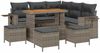 vidaXL Gartensofa-set mit Kissen 10 pcs Grau Poly-Rattan 3363703 Bild 2