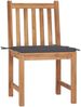 vidaXL Gartenstühle 2 Stk. mit Kissen Massivholz Teak 3062916 Bild 2