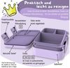 BEARFOOT Lunchbox Brotdose mit Fächern, leicht & auslaufsicher - lila, PP, ABS, Silikon, Kindergarten und Schule - Mädchen und Jungen, Vesperbox, Snackbox Bild 3
