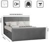 Kaiser Möbel Boxspringbett Trento mit Bettkasten, Topper und Bonellmatratze, VELO Stoff (Komplett-Set (Bettgestell, Matratze, Topper), mit Topper mit Bettkasten antibakterieller Bezug einfache Montage Bild 2
