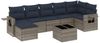 vidaXL 8-teiliges Gartensofa-Set mit Kissen, grau, Polyrattan 3220490 Bild 2