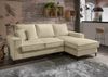 Ecksofa Récamiere Schlaffunktion Bettkasten Couch Polsterecke in Cord Beige Grau Bild 2
