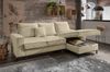 Ecksofa Récamiere Schlaffunktion Bettkasten Couch Polsterecke in Cord Beige Grau Bild 4