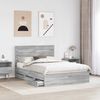vidaXL Bettrahmen Graues Sonoma 160 x 200 cm Ingenieurs Holz 3411822 Bild 3