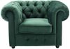 Sessel Relaxsessel CHESTERFIELD Samt dunkelgrün 114 cm Bild 2