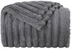 vidaXL Überwurfdecke Dunkelgrau 240 x 220 cm Fleece 42016831 Bild 4