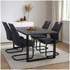 HTI-Living Esszimmerstuhl Modernes 4er Set dunkelgraue Schwingstühle (Set, 4 St), Esszimmerstuhl Freischwinger Samt Bild 2