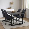 HTI-Living Esszimmerstuhl Modernes 4er Set dunkelgraue Schwingstühle (Set, 4 St), Esszimmerstuhl Freischwinger Samt Bild 3