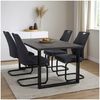 HTI-Living Esszimmerstuhl Modernes 4er Set dunkelgraue Schwingstühle (Set, 4 St), Esszimmerstuhl Freischwinger Samt Bild 4