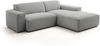 KAWOLA Sofa RANI Ecksofa Feincord grau Recamiere rechts 71 x 189 x 228 cm Bild 3