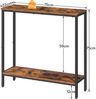 HOOBRO Schmaler Konsolentisch mit Ablage 75x22x75cm Beistelltisch Bild 3