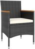 vidaXL 5-tlg. Garten-Bistro-Set Poly Rattan und Hartglas Schwarz 3058394 Bild 3