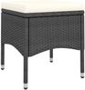 vidaXL 5-tlg. Garten-Bistro-Set Poly Rattan und Hartglas Schwarz 3058394 Bild 5