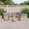 vidaXL Gartensofa-set mit Kissen 13 pcs Beige und Hellgrau Poly-Rattan 3363497 Bild 3