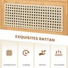 2er Set Bambus Nachttisch mit Schublade Beistelltisch mit Verstecktem Stauraum Natur Bild 4