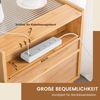 2er Set Bambus Nachttisch mit Schublade Beistelltisch mit Verstecktem Stauraum Natur Bild 5