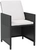vidaXL 13-tlg. Garten-Essgruppe mit Auflagen Poly Rattan Schwarz 42554 Bild 3