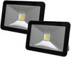 20 Watt LED Strahler 2er SET, 3000 Kelvin Warmweiß, IP65, 13x18cm Bild 2
