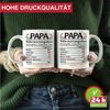 Giftandprint Tasse für Vater- Papa Tasse als Geschenk zum Vatertag vatertagsgeschenk, Mikrowellengeeignet, Spülmaschinenfest, Keramik, 325 ML Bild 2