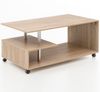 Wohnling Design Couchtisch 105 x 48,5 x 60 cm Drehbar mit Rollen Bild 2