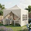 STEELSØN 'Rynara' Pavillon 2x2 m, beige, wasserdicht, stabil und UV-beständig, Faltpavillon 3-fach höhenverstellbar, Gartenpavillon mit 4 Seitenteilen, Pop Up Pavillon inkl. Tragetasche Bild 2