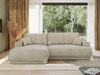 RINA L Design Ecksofa, Schlaffunktion & Stauraum, DL-System, Wellenfedern, Liegefläche 220x155 cm, freistehendes Polstersofa, Schlafcouch - Beige Velvet - Links Seite Bild 4