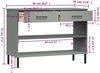 vidaXL Konsolenschrank OSLO mit Metallbeinen Grau Massivholz Kiefer Bild 3