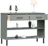 vidaXL Konsolenschrank OSLO mit Metallbeinen Grau Massivholz Kiefer Bild 5