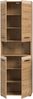 welltime Stauraumschrank FLORENZ, Höhe 185 cm, 4 oder 6 Türen, viel Stauraum (1-St, TOPSELLER) hochwertige MDF Front, Griff schwarz, Badschrank, Bad Bild 4