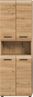 welltime Stauraumschrank FLORENZ, Höhe 185 cm, 4 oder 6 Türen, viel Stauraum (1-St, TOPSELLER) hochwertige MDF Front, Griff schwarz, Badschrank, Bad Bild 3