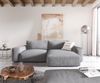 Ecksofa Lanzo XL 270x180 cm Mikrofaser Grau Recamiere variabel mit Hocker Bild 2